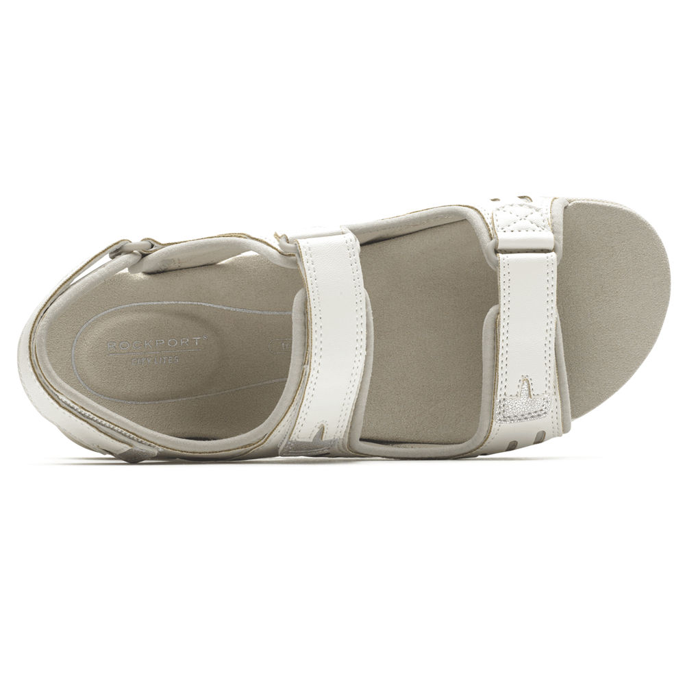 Rockport Singapore Womens Sandals - Eileen Comfort White - CM6970251